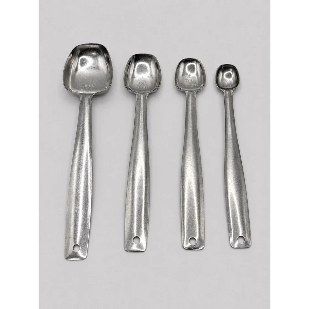 Stainless Steel Measuring Spoons Set 4 Piece 1 Tbsp 1 Tsp 1-1/2 1/4 Tsp